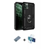 MARSİLYAN™- iPhone 11 Pro Max Kılıf Ahenk Klasik Koleksiyonu - Siyah 3D Antistatik Seramik Nano Ekran Koruyucu + Shine Kamera Lens Koruma Cam - MI