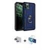 MARSİLYAN™- iPhone 11 Pro Max Kılıf Ahenk Klasik Koleksiyonu - Siyah 3D Antistatik Seramik Nano Ekran Koruyucu + Pers Alüminyum Kamera Lens - LT