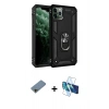MARSİLYAN™- iPhone 11 Pro Max Kılıf Ahenk Klasik Koleksiyonu - Siyah 3D Antistatik Seramik Nano Ekran Koruyucu + Gold Shine Kamera Lens Koruma Cam