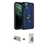 MARSİLYAN™- iPhone 11 Pro Max Kılıf Ahenk Klasik Koleksiyonu - Siyah 6D Mat Seramik Hayalet Nano Ekran Koruyucu + Rainbow Kamera Lens Koruma Cam - YL