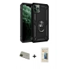 MARSİLYAN™- iPhone 11 Pro Max Kılıf Ahenk Klasik Koleksiyonu - Siyah 6D Mat Seramik Hayalet Nano Ekran Koruyucu + Rainbow Kamera Lens Koruma Cam - YL