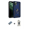 MARSİLYAN™- iPhone 11 Pro Max Kılıf Ahenk Klasik Koleksiyonu - Siyah Bilvis Hayalet Cam Ekran Koruyucu + Metal Kamera Lens Koruma Cam - GD