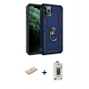 MARSİLYAN™- iPhone 11 Pro Max Kılıf Ahenk Klasik Koleksiyonu - Siyah Bilvis Hayalet Cam Ekran Koruyucu + Renkli Kamera Lens Koruma Cam - MI