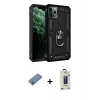 MARSİLYAN™- iPhone 11 Pro Max Kılıf Ahenk Klasik Koleksiyonu - Siyah Bilvis Hayalet Cam Ekran Koruyucu + Shine Kamera Lens Koruma Cam - MI