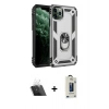 MARSİLYAN™- iPhone 11 Pro Max Kılıf Ahenk Klasik Koleksiyonu - Siyah Bilvis Hayalet Cam Ekran Koruyucu + Kamera Lens Koruma Cam - SF