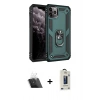 MARSİLYAN™- iPhone 11 Pro Max Kılıf Ahenk Klasik Koleksiyonu - Siyah Bilvis Hayalet Cam Ekran Koruyucu + Kamera Lens Koruma Cam - SF