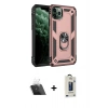 MARSİLYAN™- iPhone 11 Pro Max Kılıf Ahenk Klasik Koleksiyonu - Siyah Bilvis Hayalet Cam Ekran Koruyucu + Kamera Lens Koruma Cam - SF