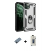 MARSİLYAN™- iPhone 11 Pro Max Kılıf Ahenk Klasik Koleksiyonu - Siyah Bilvis Hayalet Cam Ekran Koruyucu + Shine Kamera Lens Koruma Cam - SH