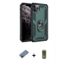MARSİLYAN™- iPhone 11 Pro Max Kılıf Ahenk Klasik Koleksiyonu - Siyah Joko Magic 5D Hayalet Cam + Metal Kamera Lens Koruma Cam - SH