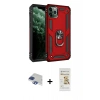 MARSİLYAN™- iPhone 11 Pro Max Kılıf Ahenk Klasik Koleksiyonu - Siyah Mat Seramik Nano Ekran Koruyucu + Pers Alüminyum Kamera Lens - LT