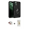 MARSİLYAN™- iPhone 11 Pro Max Kılıf Ahenk Klasik Koleksiyonu - Siyah Mat Seramik Nano Ekran Koruyucu + Pers Alüminyum Kamera Lens - KI