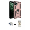 MARSİLYAN™- iPhone 11 Pro Max Kılıf Ahenk Klasik Koleksiyonu - Siyah Mat Seramik Nano Ekran Koruyucu + Pers Alüminyum Kamera Lens - LT