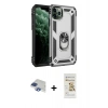 MARSİLYAN™- iPhone 11 Pro Max Kılıf Ahenk Klasik Koleksiyonu - Siyah Mat Seramik Nano Ekran Koruyucu + Pers Alüminyum Kamera Lens - LT