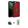 MARSİLYAN™- iPhone 11 Pro Max Kılıf Ahenk Klasik Koleksiyonu - Siyah Polymer Nano Ekran Koruyucu + Kamera Lens Koruma Cam - SF