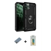 MARSİLYAN™- iPhone 11 Pro Max Kılıf Ahenk Klasik Koleksiyonu - Siyah Polymer Nano Ekran Koruyucu + Metal Kamera Lens Koruma Cam - GD