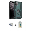 MARSİLYAN™- iPhone 11 Pro Max Kılıf Ahenk Klasik Koleksiyonu - Siyah Polymer Nano Ekran Koruyucu + Pers Alüminyum Kamera Lens - LT