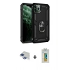 MARSİLYAN™- iPhone 11 Pro Max Kılıf Ahenk Klasik Koleksiyonu - Siyah Polymer Nano Ekran Koruyucu + Pers Alüminyum Kamera Lens - LT