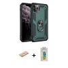 MARSİLYAN™- iPhone 11 Pro Max Kılıf Ahenk Klasik Koleksiyonu - Siyah Polymer Nano Ekran Koruyucu + Sarı Renkli Kamera Lens Koruma Cam
