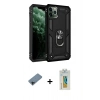 MARSİLYAN™- iPhone 11 Pro Max Kılıf Ahenk Klasik Koleksiyonu - Siyah Polymer Nano Ekran Koruyucu + Shine Kamera Lens Koruma Cam - SH