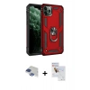 MARSİLYAN™- iPhone 11 Pro Max Kılıf Ahenk Klasik Koleksiyonu - Siyah Seramik Nano Ekran Koruyucu + Pers Alüminyum Kamera Lens - LT