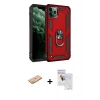 MARSİLYAN™- iPhone 11 Pro Max Kılıf Ahenk Klasik Koleksiyonu - Siyah Seramik Nano Ekran Koruyucu + Renkli Kamera Lens Koruma Cam - TU