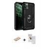 MARSİLYAN™- iPhone 11 Pro Max Kılıf Ahenk Klasik Koleksiyonu - Siyah Seramik Nano Ekran Koruyucu + Renkli Kamera Lens Koruma Cam - YL