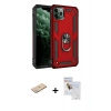 MARSİLYAN™- iPhone 11 Pro Max Kılıf Ahenk Klasik Koleksiyonu - Siyah Seramik Nano Ekran Koruyucu + Renkli Kamera Lens Koruma Cam - YL