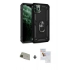 MARSİLYAN™- iPhone 11 Pro Max Kılıf Ahenk Klasik Koleksiyonu - Siyah Seramik Nano Ekran Koruyucu + Rainbow Kamera Lens Koruma Cam - YL