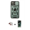 MARSİLYAN™- iPhone 11 Pro Max Kılıf Ahenk Klasik - Şeffaf 360 Full Body Arka Koruyucu + Pers Alüminyum Kamera Lens - KI