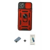 MARSİLYAN™- iPhone 11 Pro Max Kılıf Ahenk Klasik - Şeffaf Pasifik Cam Ekran Koruyucu + Shine Kamera Lens Koruma Cam - GD