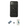 MARSİLYAN™- iPhone 11 Pro Max Kılıf Ahenk Klasik - Şeffaf Pasifik Cam Ekran Koruyucu + Shine Kamera Lens Koruma Cam - SH
