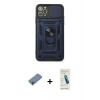 MARSİLYAN™- iPhone 11 Pro Max Kılıf Ahenk Klasik - Şeffaf Pasifik Cam Ekran Koruyucu + Shine Kamera Lens Koruma Cam - SABE