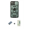 MARSİLYAN™- iPhone 11 Pro Max Kılıf Ahenk Klasik - Siyah 20D Premium Cam Ekran Koruyucu + Metal Kamera Lens Koruma Cam - AKYL