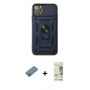 MARSİLYAN™- iPhone 11 Pro Max Kılıf Ahenk Klasik - Siyah 20D Premium Cam Ekran Koruyucu + Metal Kamera Lens Koruma Cam - AKYL