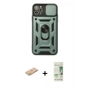 MARSİLYAN™- iPhone 11 Pro Max Kılıf Ahenk Klasik - Siyah 20D Premium Cam Ekran Koruyucu + Renkli Kamera Lens Koruma Cam - TU