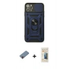 MARSİLYAN™- iPhone 11 Pro Max Kılıf Ahenk Klasik - Siyah 6D Mat Seramik Hayalet Nano Ekran Koruyucu + Shine Kamera Lens Koruma Cam - PE