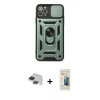 MARSİLYAN™- iPhone 11 Pro Max Kılıf Ahenk Klasik - Siyah 6D Mat Seramik Hayalet Nano Ekran Koruyucu + Pers Alüminyum Kamera Lens - SH