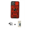 MARSİLYAN™- iPhone 11 Pro Max Kılıf Ahenk Klasik - Siyah 6D Mat Seramik Hayalet Nano Ekran Koruyucu + Pers Alüminyum Kamera Lens - SH