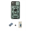 MARSİLYAN™- iPhone 11 Pro Max Kılıf Ahenk Klasik - Siyah 6D Mat Seramik Hayalet Nano Ekran Koruyucu + Siyah Metal Kamera Lens Koruma Cam