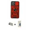 MARSİLYAN™- iPhone 11 Pro Max Kılıf Ahenk Klasik - Siyah 6D Mat Seramik Hayalet Nano Ekran Koruyucu + Rainbow Kamera Lens Koruma Cam - YL