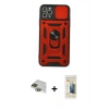 MARSİLYAN™- iPhone 11 Pro Max Kılıf Ahenk Klasik - Siyah 6D Mat Seramik Hayalet Nano Ekran Koruyucu + Pers Alüminyum Kamera Lens - YL