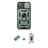 MARSİLYAN™- iPhone 11 Pro Max Kılıf Ahenk Klasik - Siyah Bilvis Hayalet Cam Ekran Koruyucu + Shine Kamera Lens Koruma Cam - GI