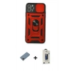 MARSİLYAN™- iPhone 11 Pro Max Kılıf Ahenk Klasik - Siyah Bilvis Hayalet Cam Ekran Koruyucu + Shine Kamera Lens Koruma Cam - GI