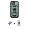 MARSİLYAN™- iPhone 11 Pro Max Kılıf Ahenk Klasik - Siyah Bilvis Hayalet Cam Ekran Koruyucu + Metal Kamera Lens Koruma Cam - MI