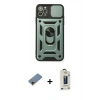 MARSİLYAN™- iPhone 11 Pro Max Kılıf Ahenk Klasik - Siyah Bilvis Hayalet Cam Ekran Koruyucu + Shine Kamera Lens Koruma Cam - GD