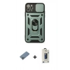 MARSİLYAN™- iPhone 11 Pro Max Kılıf Ahenk Klasik - Siyah Bilvis Hayalet Cam Ekran Koruyucu + Shine Kamera Lens Koruma Cam - SABE