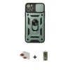 MARSİLYAN™- iPhone 11 Pro Max Kılıf Ahenk Klasik - Siyah Joko Magic 5D Hayalet Cam + Pers Alüminyum Kamera Lens - KI