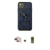 MARSİLYAN™- iPhone 11 Pro Max Kılıf Ahenk Klasik - Siyah Joko Magic 5D Hayalet Cam + Pers Alüminyum Kamera Lens - KI