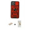 MARSİLYAN™- iPhone 11 Pro Max Kılıf Ahenk Klasik - Siyah Mat Seramik Nano Ekran Koruyucu + Renkli Kamera Lens Koruma Cam - MI