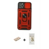 MARSİLYAN™- iPhone 11 Pro Max Kılıf Ahenk Klasik - Siyah Mat Seramik Nano Ekran Koruyucu + Renkli Kamera Lens Koruma Cam - SI